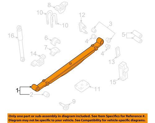 Nissan oem 03-04 frontier rear suspension-leaf spring 550209z501