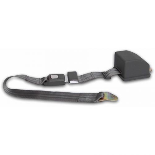 2pt charcoal retractable seat belt standard buckle - eachfour seat harness lab