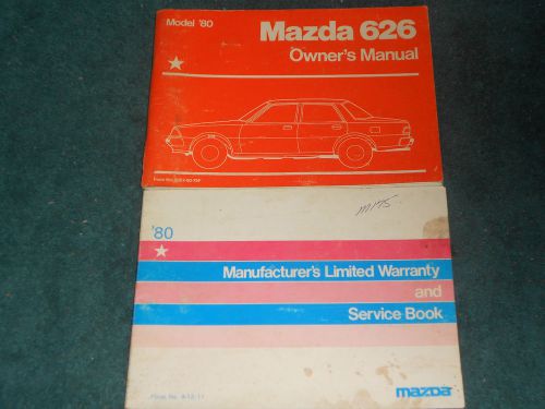 1980 mazda 626 owner&#039;s manual set / original mazda  guide book set