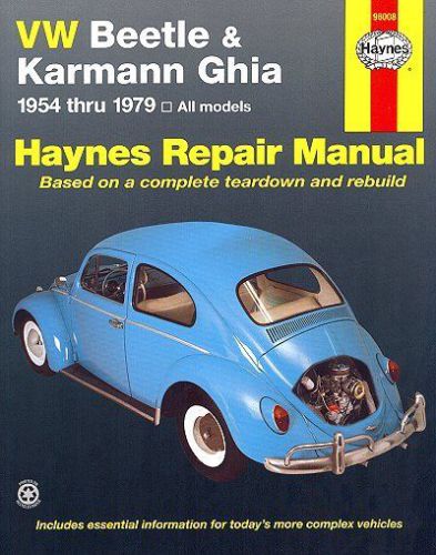 Vw beetle, karmann ghia repair manual 1954-1979