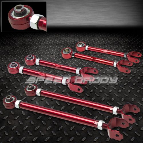 Rear upper camber kit+traction control rod+lower arm for 02-08 350z z33 g35 red