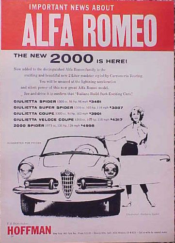 1959 alfa romeo original vintage ad   buy 5+=free ship cmy store 4more ads too