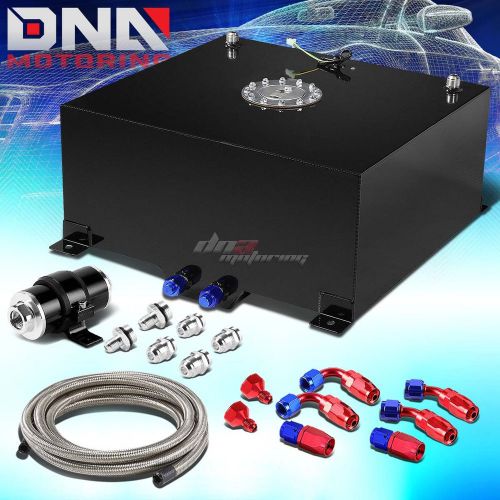 15 gallon/57l aluminum fuel cell tank+oil feed line+30 micron filter kit black