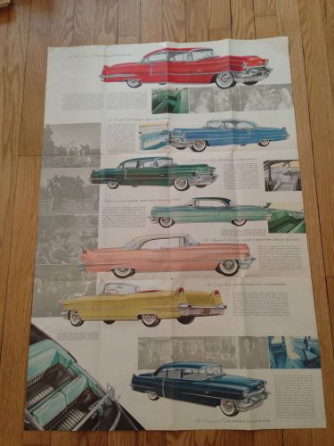 1956 cadillac brochure prestige catalog sales complete &amp; intact! color illus.