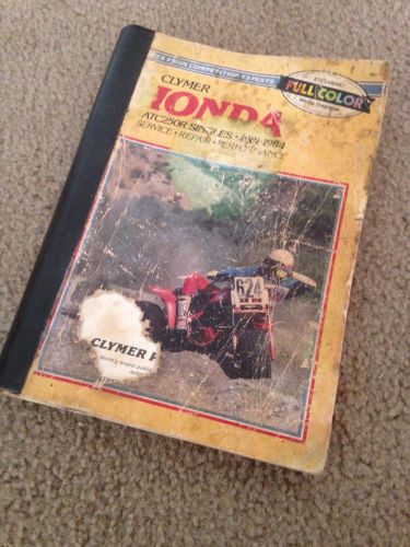 Clymer repair manual, 1981-1984 honda atc250 atc250r singles