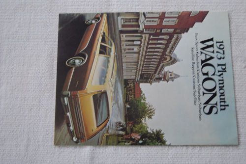 1973 plymouth station wagons dealer brochure, fury, satellite, custom suburban