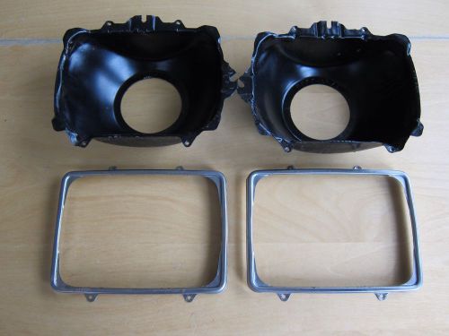 Ford mercury headlamp bucket nos with chome bezel d8bb-37-ab bronco maverick