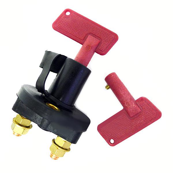 Battery disconnect kill cut off cutoff switch car boat truck solid brass 2 keys