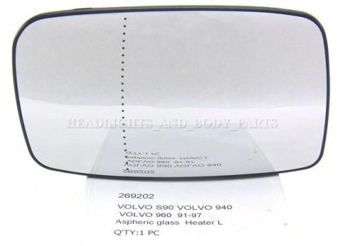 Volvo s90 760 940 960 door mirror glass side view back plate left lh brand new