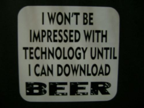 Beer  decal sticker, fridge,vinyl graphic funny, tecnology