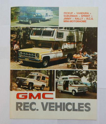 Gmc recreational vehicles full-line dealership brochure (1977)