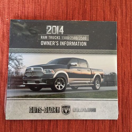 2014 dodge ram truck owner manual   includes  1500-2500-3500 &amp; diesel &amp; gas