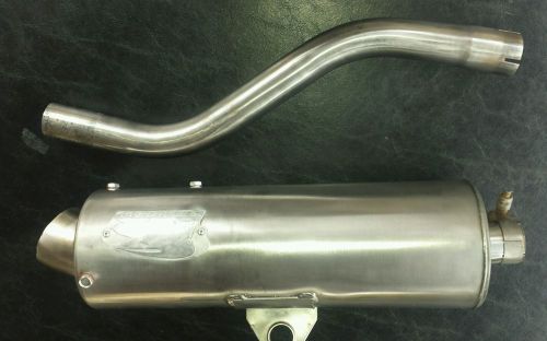 Honda rubicon 450 500 4x4 01 supetrapp aftermarket exhaust muffler pipe repacked