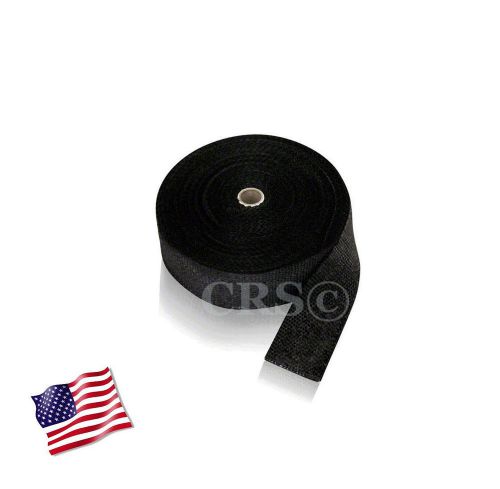 Fiberglass wrap header exhaust pipe tape turbo black 2&#034; 50ft ceramic blend roll