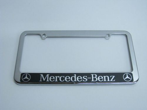 - mercedes-benz halo -stainless steel license plate frame c/e/cls/ml +free2 caps