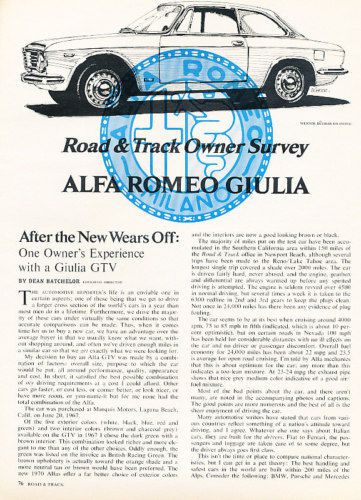 1970 alfa romeo giulia owner survey classic article