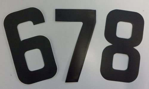 Race rally competition competitor black vinyl number sticker 0 2 3 4 5 6 7 8 9