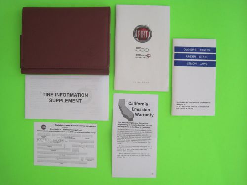 2012 fiat 500 / 500c factory owner&#039;s manual set &amp; case  *oem*