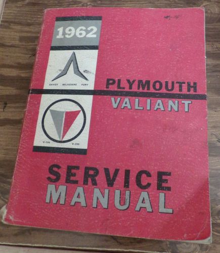 1962 plymouth shop service repair manual book savoy belvedere fury valiant