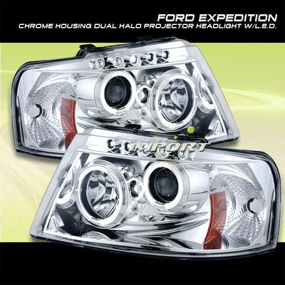 03-06 05 ford expedition led halo projector headlights