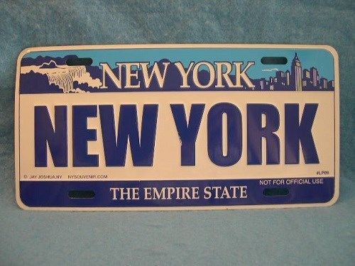 New york * the empire state* metal license plate