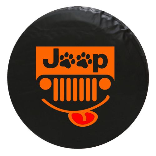 Jeep paws grill spare tire cover 29 inch orange