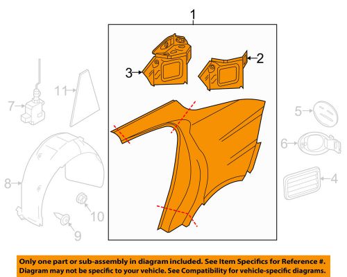 Porsche oem 10-16 panamera-quarter panel left 97050396502grv