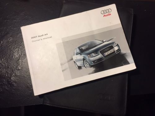 * 2007 audi a4 owners manual - mint with leather binder and all manuals *