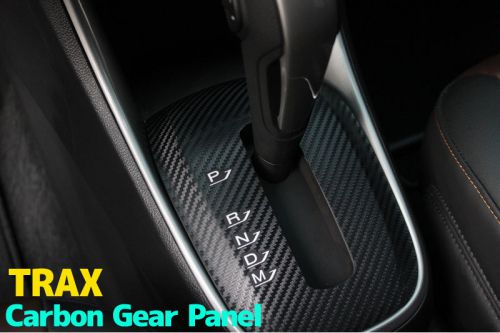 3d black carbon gearbox panel decals stickers for chevrolet 2013+ trax