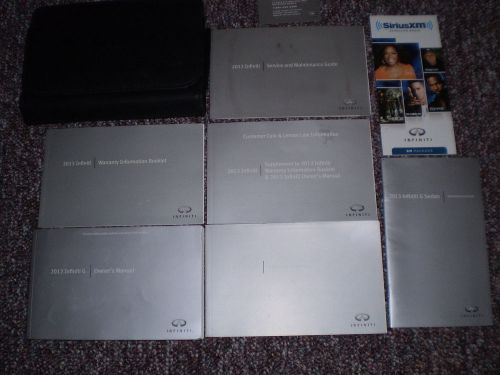 2013 infiniti g 37 &amp; 25 sedan complete car owners manual books nav guide case