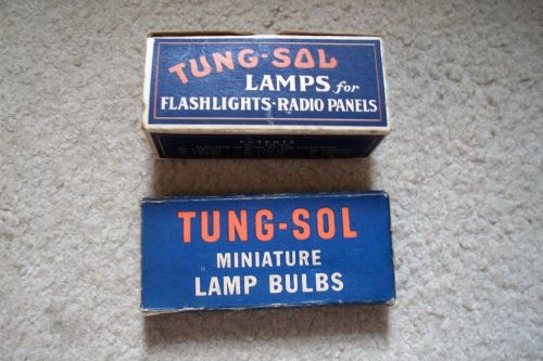 Two sets of vintage tung-sol bulbs mini-lamp &amp;flashlight