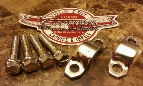 New chrome u-joint staps 58-70 impala &amp; 55-57 chevy bel air