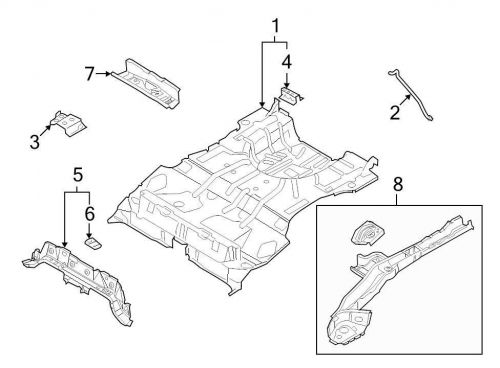 Ford oem floor pan crossmember 8s4z54107a94a image 5