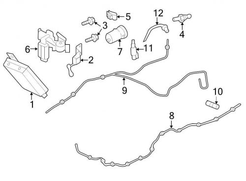 Ford oem suspension air compressor line 7l1z3209a image 9