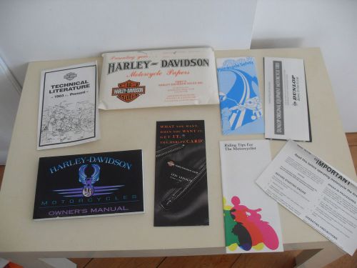 1995 harley davidson   owner&#039;s manual and delivery packet