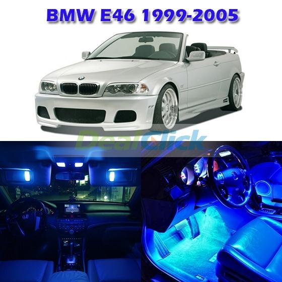 7 blue interior light lamp package for bmw e46 sedan wagon coupe convertible