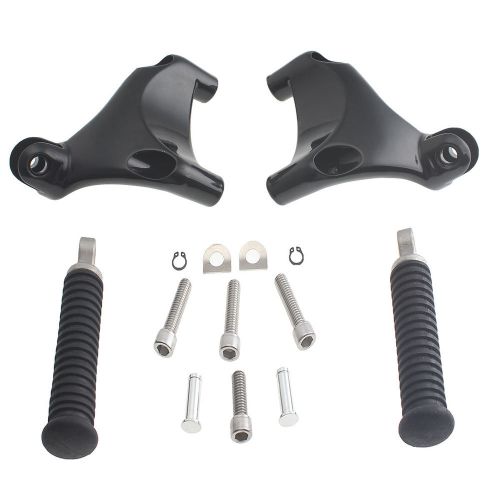 Motor rear passenger footpegs+mount bracket for harley forty eight sportster 883