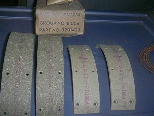 1959 amc rambler ambassador &amp; rebel rear brake linings nos #2