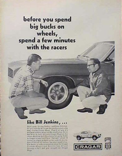 1969 cragar wheel camaro bill jenkins original old ad  c my store  5+= free ship