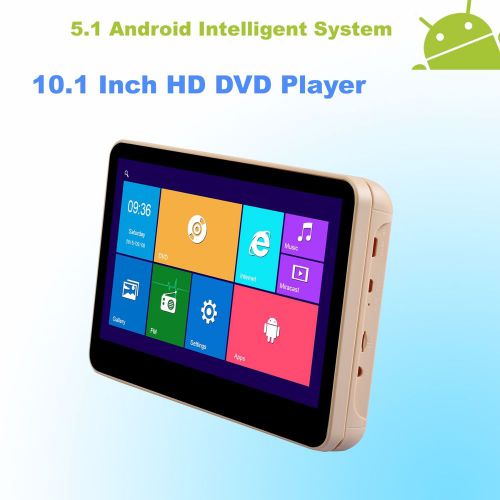 Android 5.1 headrest 10.1 inch hd monitor quad core car dvd player wifi (1 pcs )