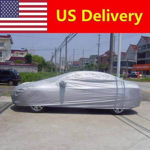 Full car cover dustproof outdoor sun uv snow rain resistant protect xxl us h9d2