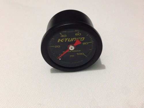 K-tuned fuel pressure gauge liquid filled 0-100 psi kfr-fpg-b55