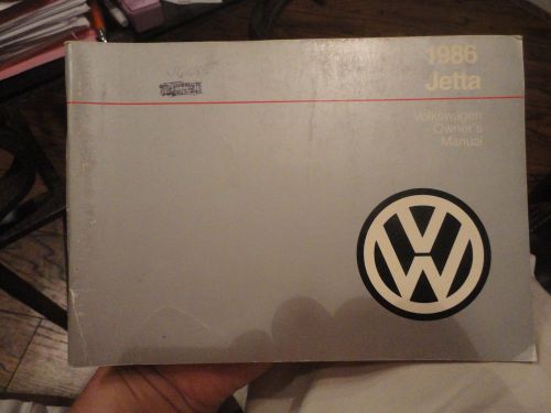 Vw volkswagen 1986 jetta original owners manual good condition!