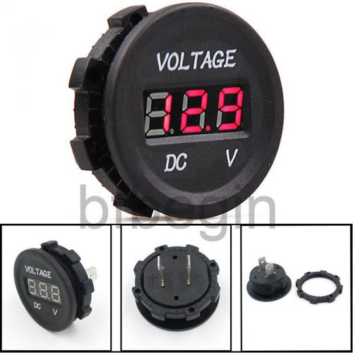 New 6v-30v waterproof car motorcycle red led digital display voltmeter volt