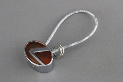Car logo key chain metal double side steel wire rope keyring keychain for lexus