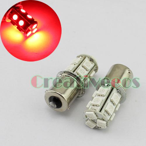 2x 1156/ba15s 13 smd 5050 led rear/turn signal light backup reverse light red