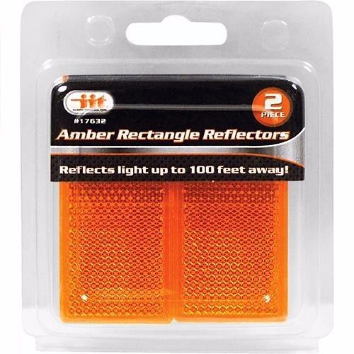 Amber rectangle reflectors