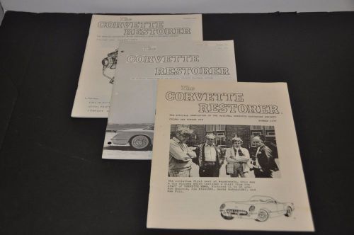 Ncrs corvette restorer magazine volume one number one 1 #1 + vol 1 #2 + vol 1 #3