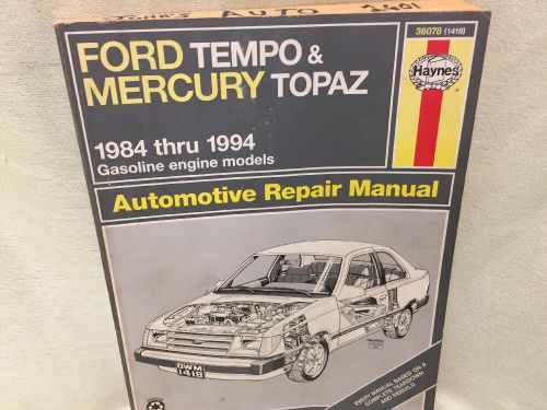 1984 thru 1994  tempo / topaz repair manual