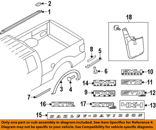 Ford oem 9l3z9925622ec pick up box-decal sticker